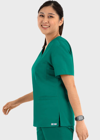 Maevn Core Women's Curved V-neck Top