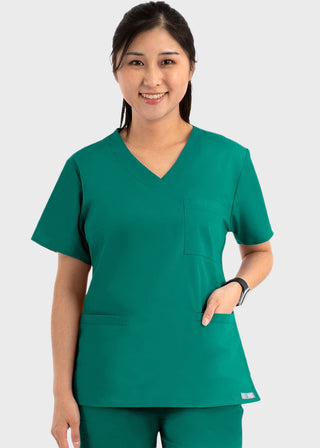 Maevn Core Women's Curved V-neck Top