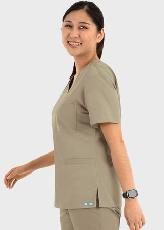 Maevn Core Women's Curved V-neck Top