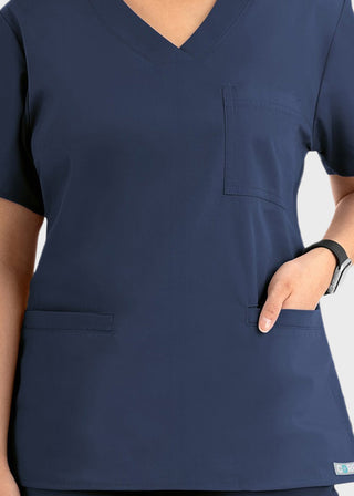 Maevn Core Women's Curved V-neck Top