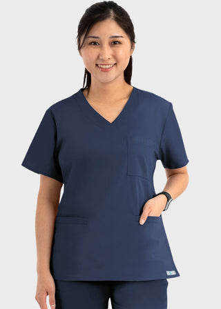 Maevn Core Women's Curved V-neck Top