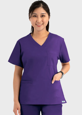 Maevn Core Women's Curved V-neck Top