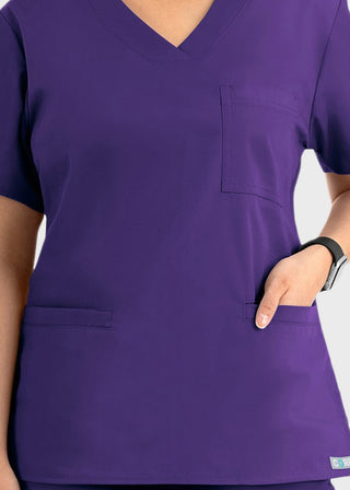 Maevn Core Women's Curved V-neck Top