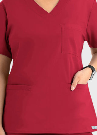 Maevn Core Women's Curved V-neck Top