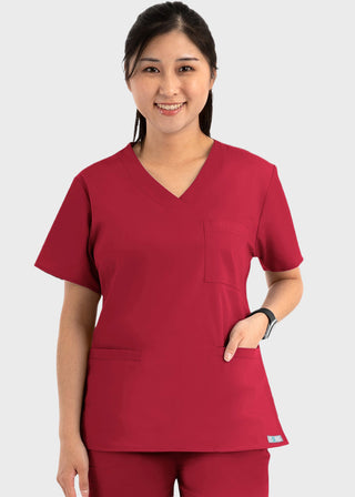 Maevn Core Women's Curved V-neck Top