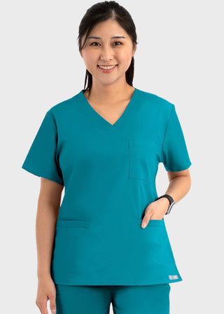 Maevn Core Women's Curved V-neck Top