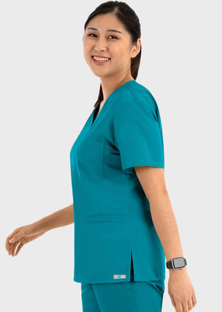 Maevn Core Women's Curved V-neck Top