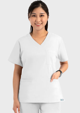 Maevn Core Women's Curved V-neck Top