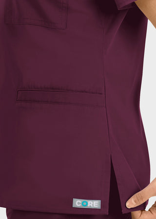 Maevn Core Women's Curved V-neck Top