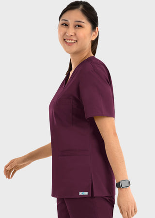 Maevn Core Women's Curved V-neck Top