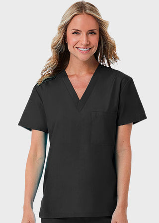 Maevn Red Panda Unisex Solid Scrub V-Neck Top