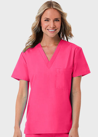 Maevn Red Panda Unisex Solid Scrub V-Neck Top