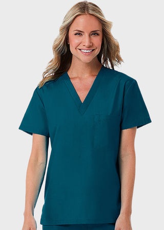 Maevn Red Panda Unisex Solid Scrub V-Neck Top