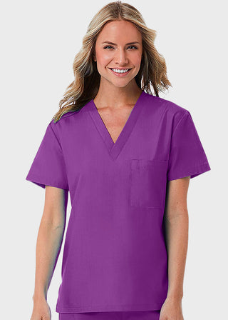 Maevn Red Panda Unisex Solid Scrub V-Neck Top