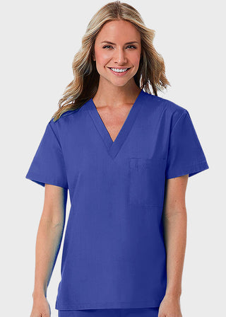 Maevn Red Panda Unisex Solid Scrub V-Neck Top