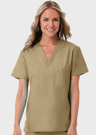 Maevn Red Panda Unisex Solid Scrub V-Neck Top