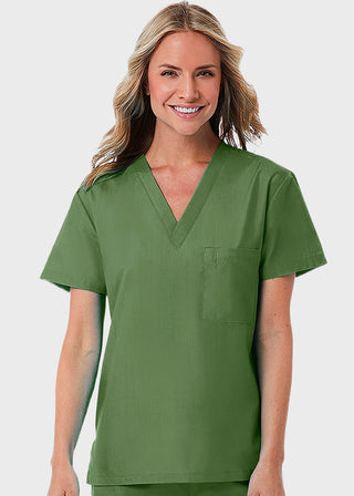 Maevn Red Panda Unisex Solid Scrub V-Neck Top