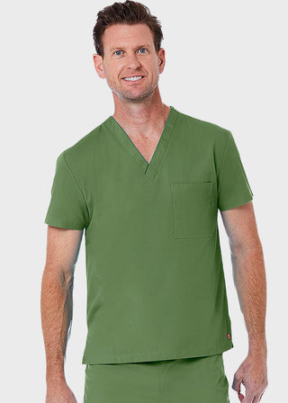 Maevn Red Panda Unisex Solid Scrub V-Neck Top