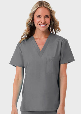 Maevn Red Panda Unisex Solid Scrub V-Neck Top