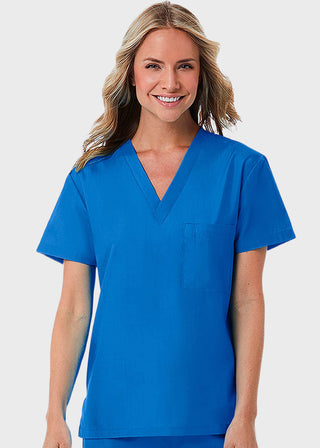 Maevn Red Panda Unisex Solid Scrub V-Neck Top