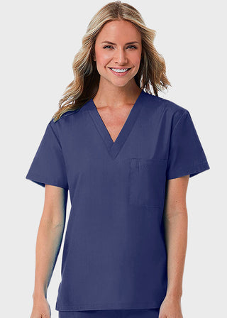 Maevn Red Panda Unisex Solid Scrub V-Neck Top