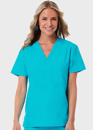 Maevn Red Panda Unisex Solid Scrub V-Neck Top