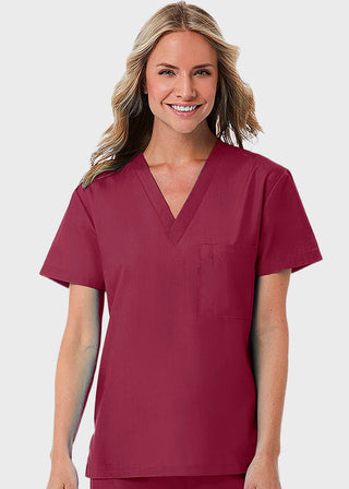 Maevn Red Panda Unisex Solid Scrub V-Neck Top