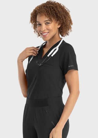 Maevn Women Banded V-Neck Top