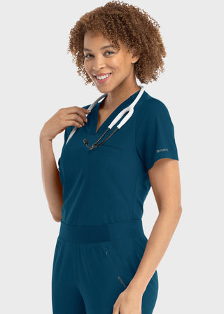 Maevn Women Banded V-Neck Top