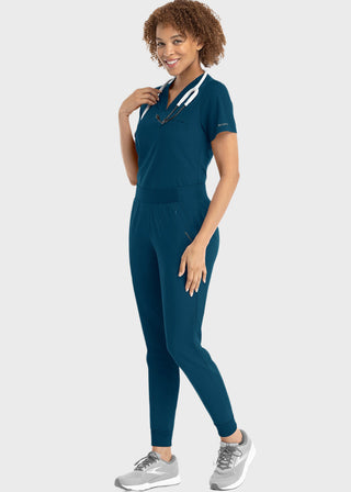 Maevn Women Banded V-Neck Top