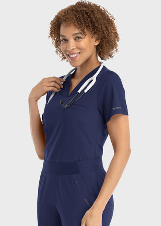 Maevn Women Banded V-Neck Top