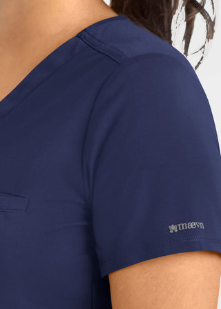 Maevn Women Banded V-Neck Top