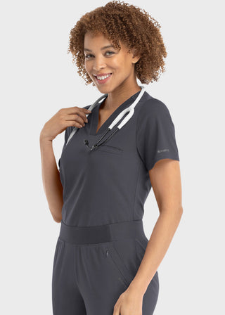Maevn Women Banded V-Neck Top