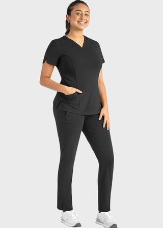 Maevn Women's Curved V-Neck Top