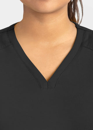 Maevn Women's Curved V-Neck Top