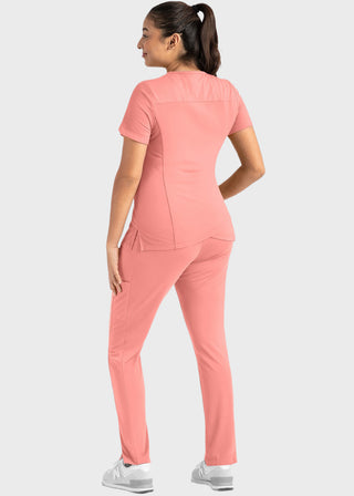 Maevn Women's Curved V-Neck Top