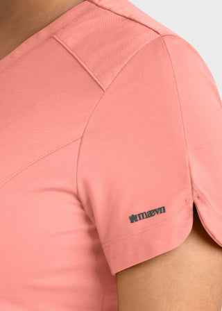 Maevn Women's Curved V-Neck Top