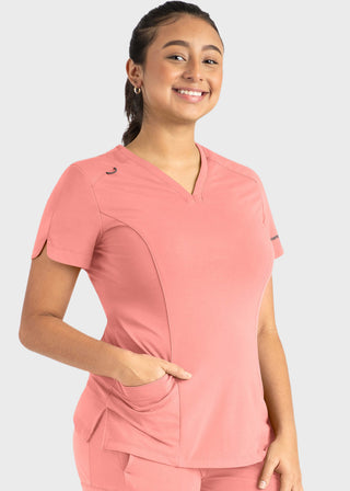 Maevn Women's Curved V-Neck Top