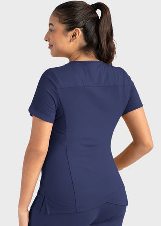 Maevn Women's Curved V-Neck Top