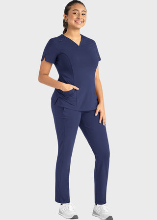 Maevn Women's Curved V-Neck Top