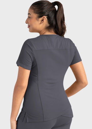 Maevn Women's Curved V-Neck Top