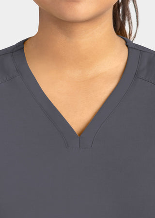 Maevn Women's Curved V-Neck Top