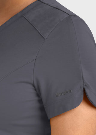 Maevn Women's Curved V-Neck Top