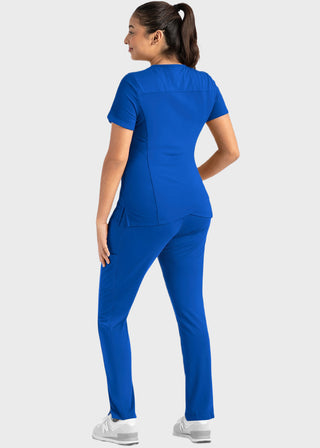 Maevn Women's Curved V-Neck Top