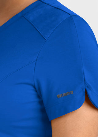 Maevn Women's Curved V-Neck Top