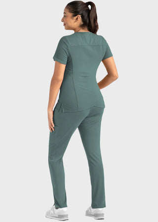 Maevn Women's Curved V-Neck Top