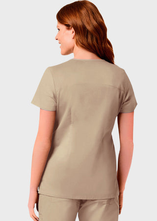 Maevn Blossom Signature Women's Mesh Pocket Mock Wrap Top