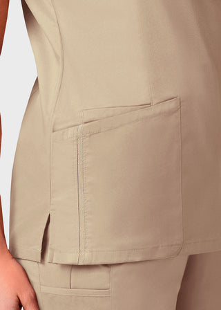 Maevn Blossom Signature Women's Mesh Pocket Mock Wrap Top