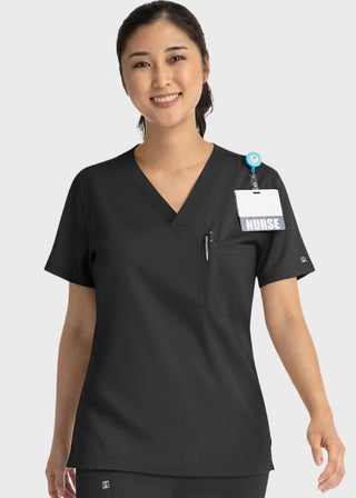 Maevn Matrix Unisex V-Neck Solid Scrub Top