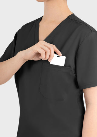 Maevn Matrix Unisex V-Neck Solid Scrub Top